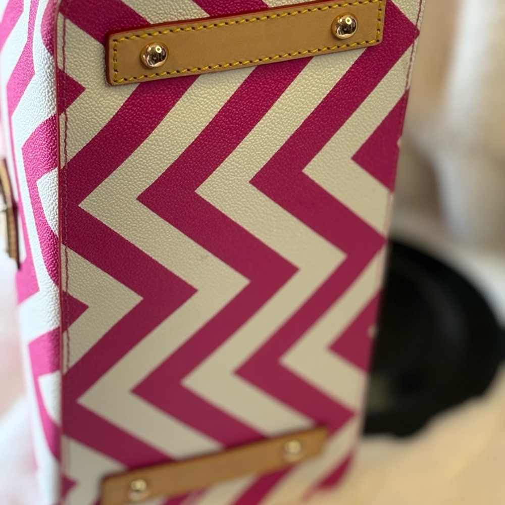Dooney & Bourke Magenta Chevron Shoulder Bag - Picture 8 of 12